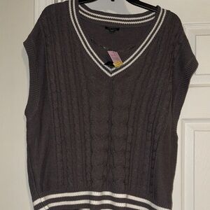 Wild Fable Dark Gray V-Neck Sweater Vest NWT